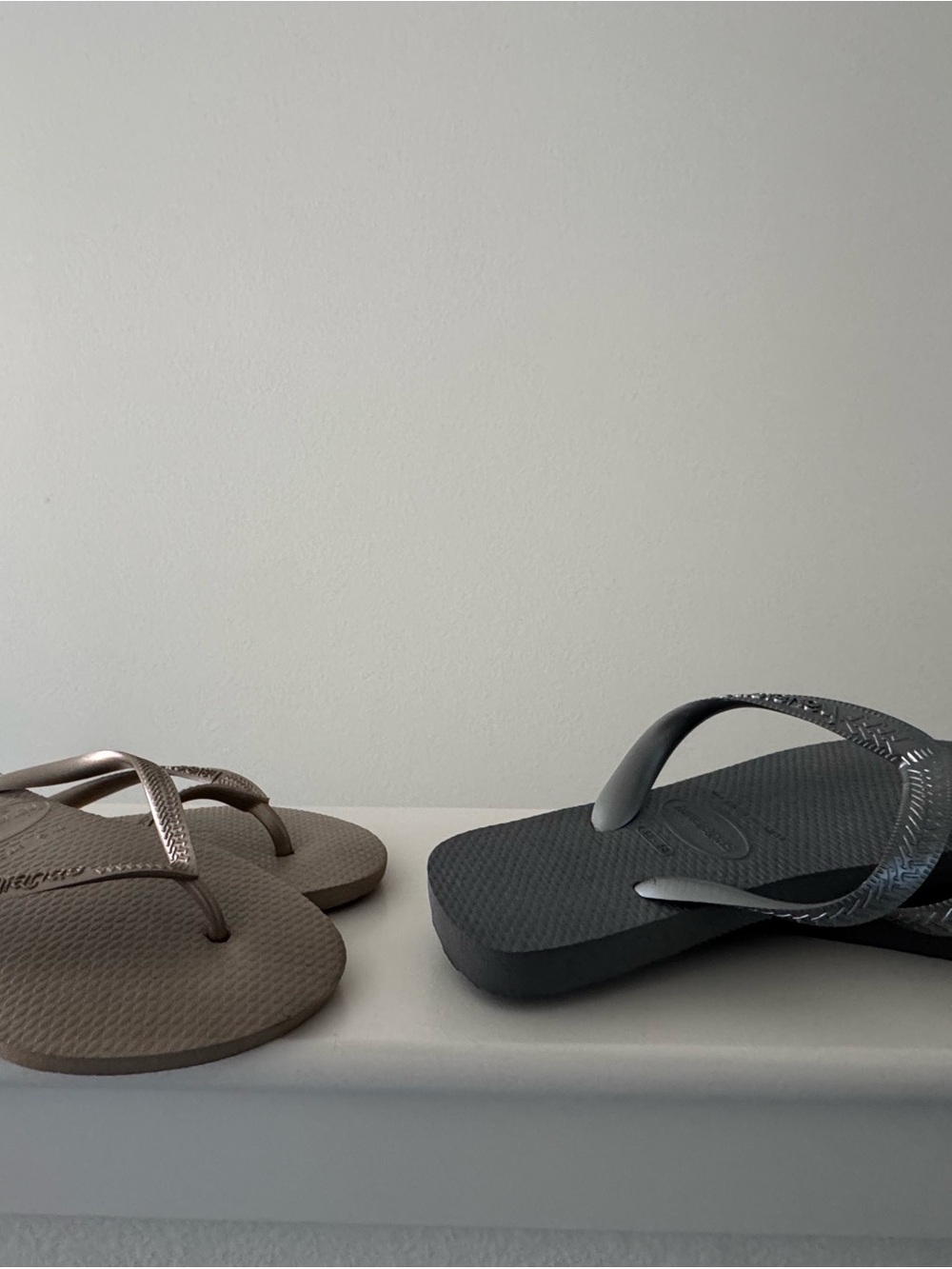 Havaianas Women's Flip Flops in Brown and Black (two pairs)